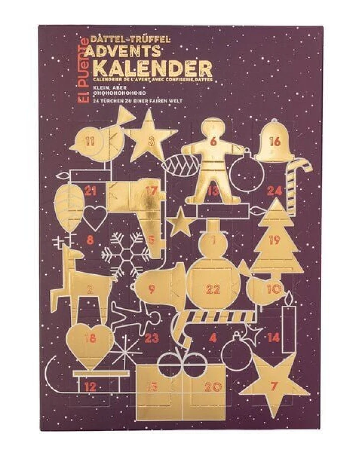 El Puente Veganer Bio Dattel-Trüffel Adventskalender