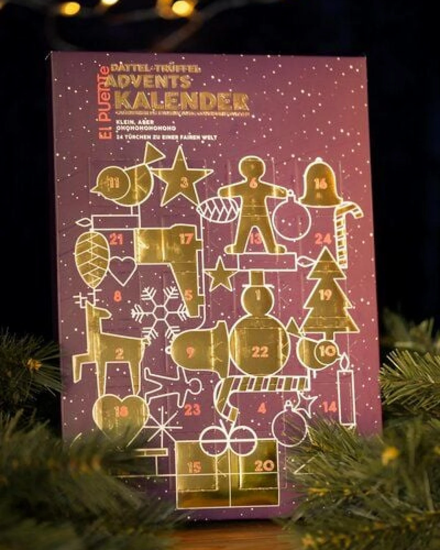 El Puente Veganer Bio Dattel-Trüffel Adventskalender – Ansicht 3