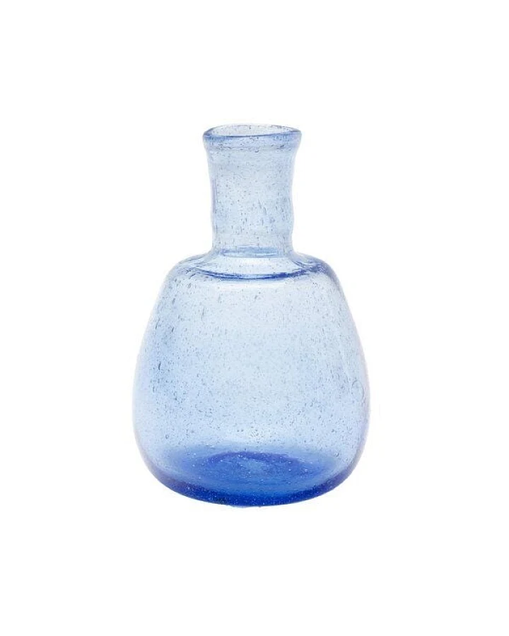El Puente Vase aus recyceltem Glas in Hellblau