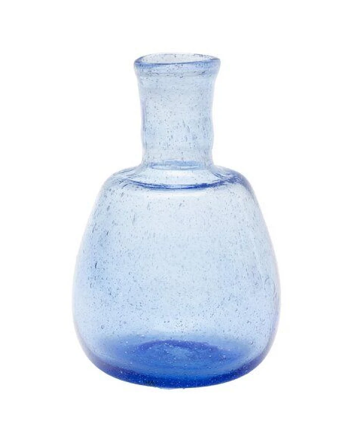 El Puente Vase aus recyceltem Glas in Hellblau