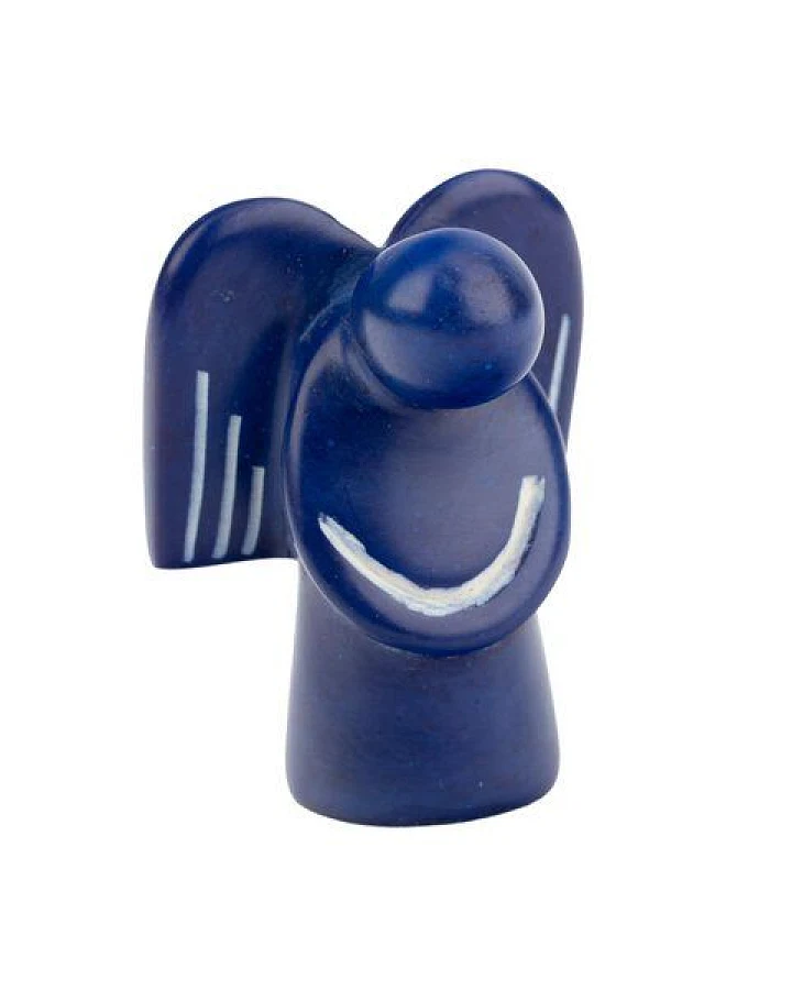 El Puente Engel Deko-Figur aus Speckstein in Blau