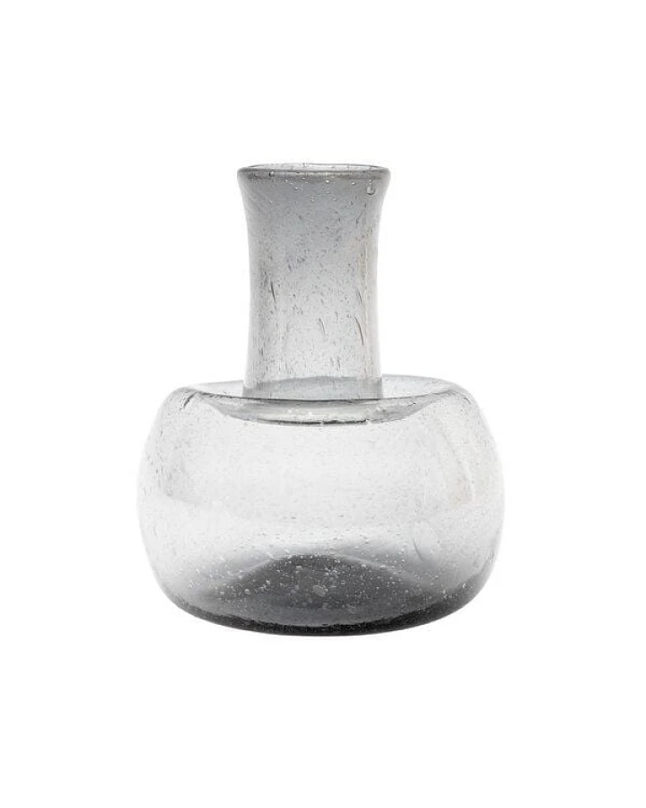 El Puente Bauchige Vase aus recyceltem Glas in Schwarz