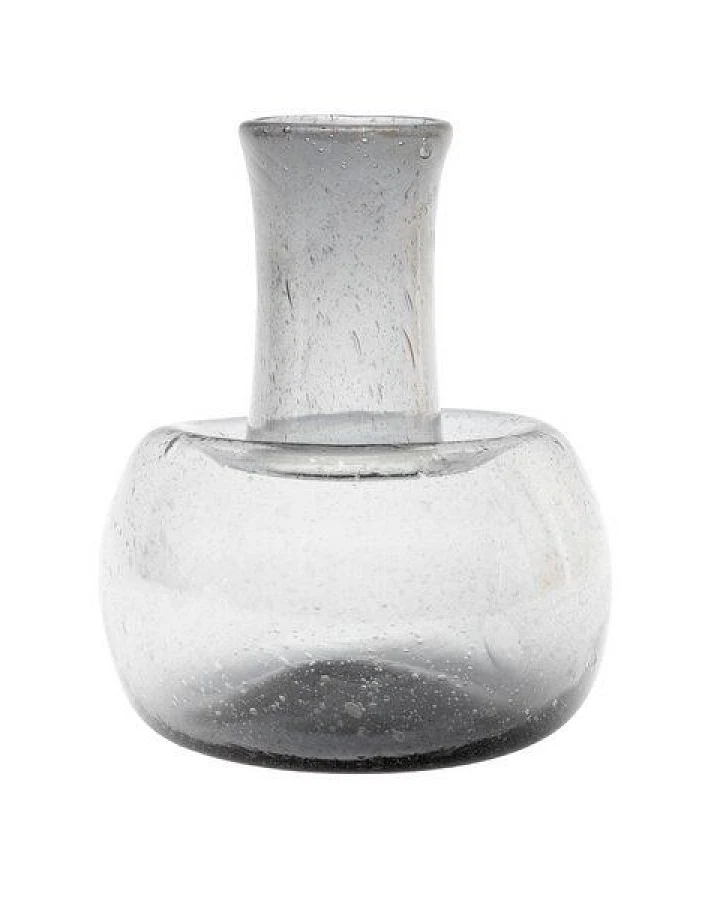 El Puente Bauchige Vase aus recyceltem Glas in Schwarz