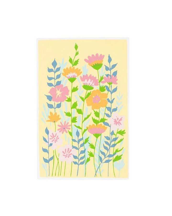 El Puente Grußkarte aus Papier in Gelb mit Blumen-Motiv