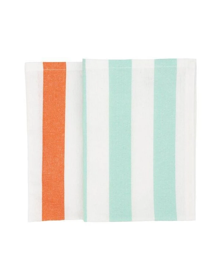El Puente Geschirrtücher in Mint und Orange (2er-Set)
