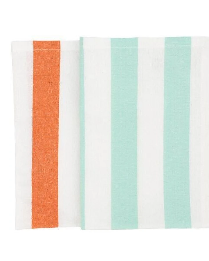 El Puente Geschirrtücher in Mint und Orange (2er-Set)
