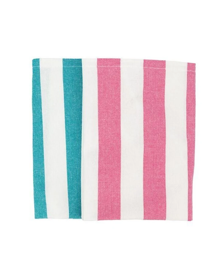 El Puente Geschirrtücher in Pink und Blau (2er-Set)