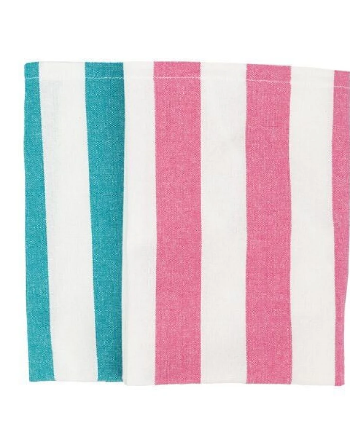 El Puente Geschirrtücher in Pink und Blau (2er-Set)