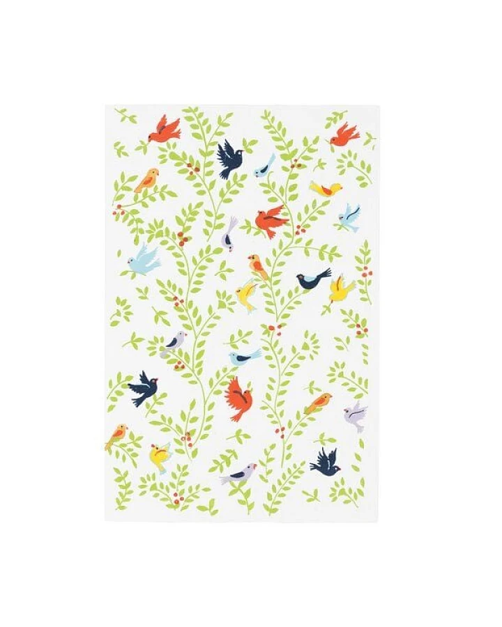 El Puente Grußkarte aus Papier mit Blumen- und Vogel-Motiv