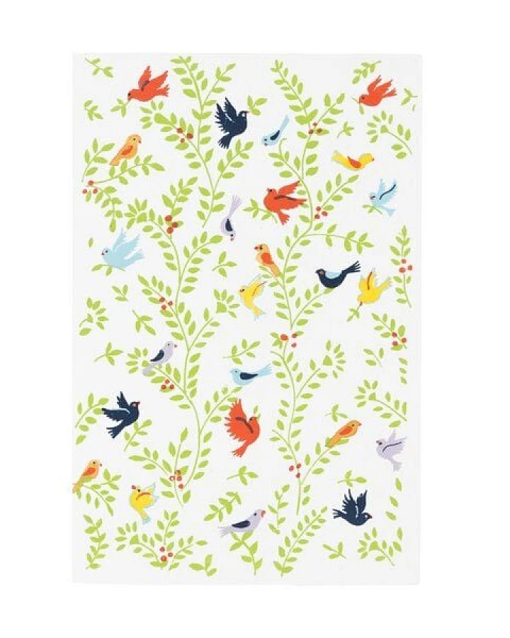 El Puente Grußkarte aus Papier mit Blumen- und Vogel-Motiv