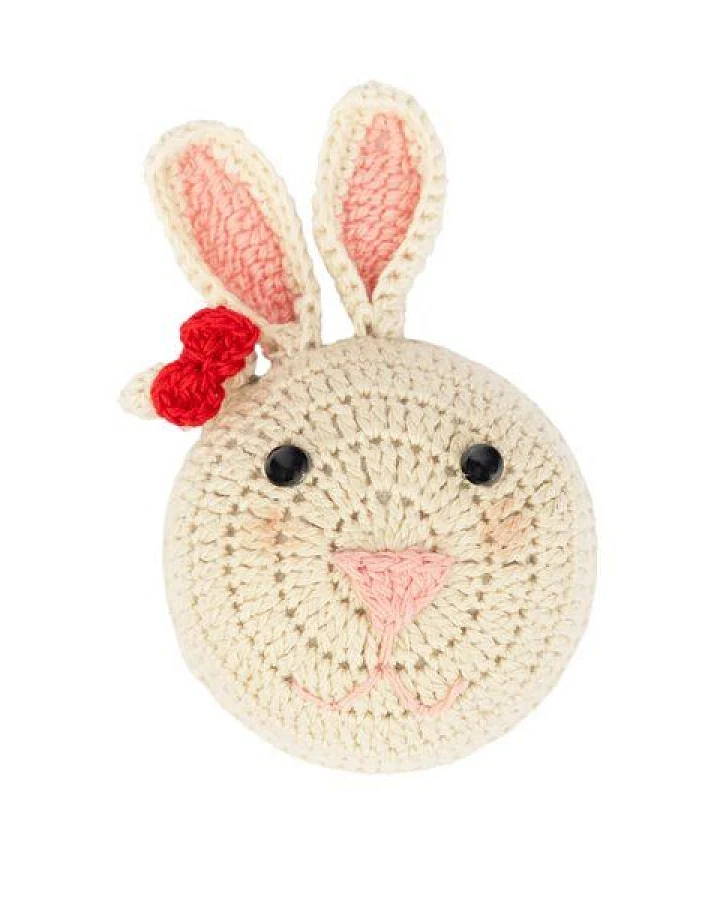 El Puente Maßband Hase in Beige-Rosa