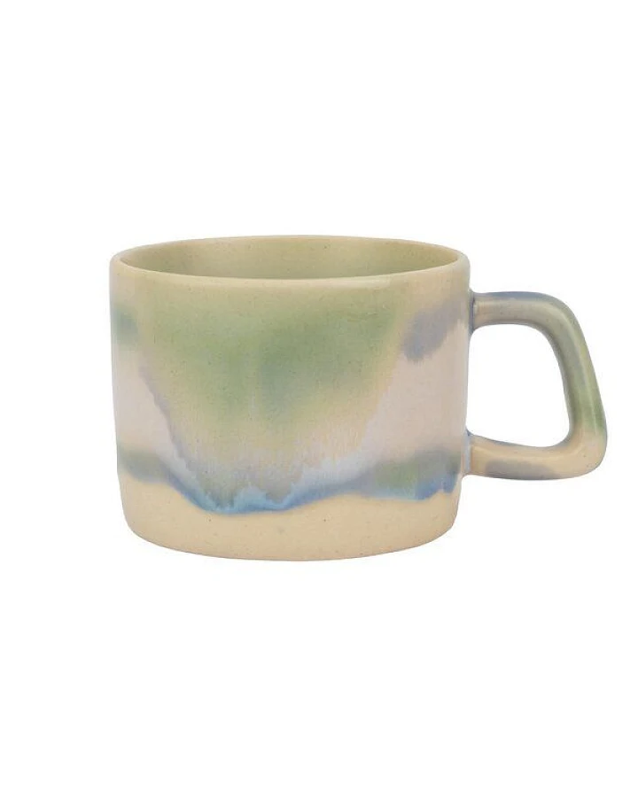 El Puente "Meeresrauschen" Tasse aus Keramik in Grün-Blau