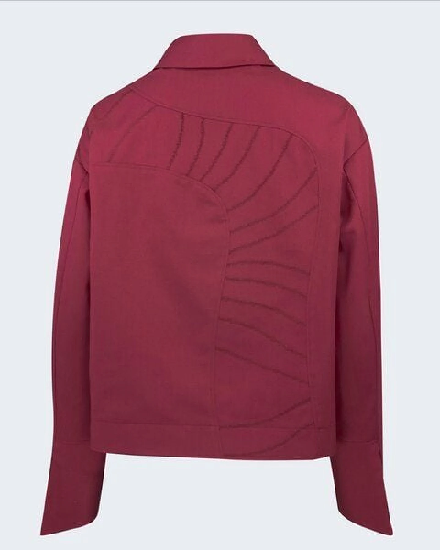 bellaLEYK Blusenjacke „Multitudes“ aus weinroter Bio-Baumwolle – Ansicht 3