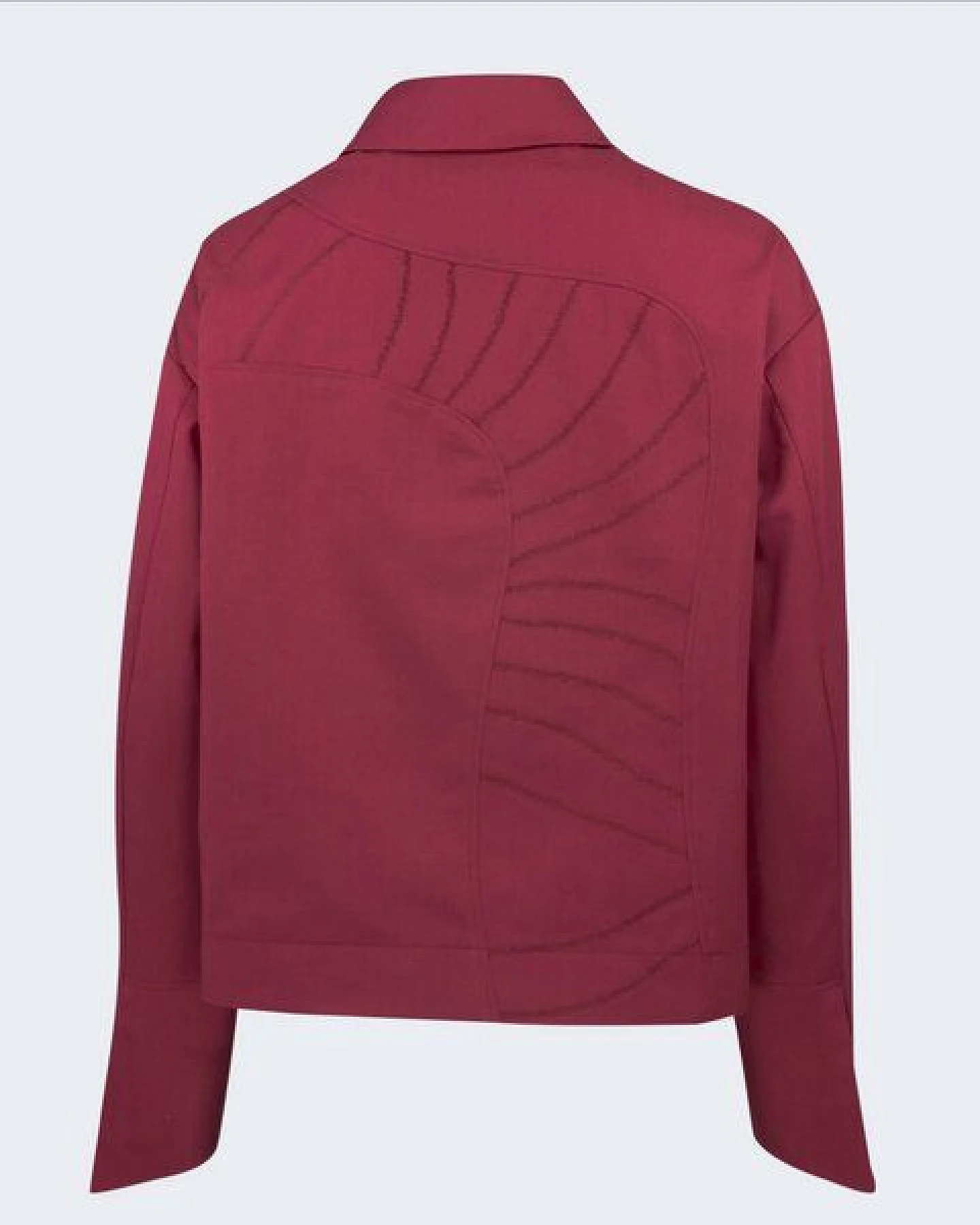 bellaLEYK Blusenjacke „Multitudes“ aus weinroter Bio-Baumwolle – Ansicht 3