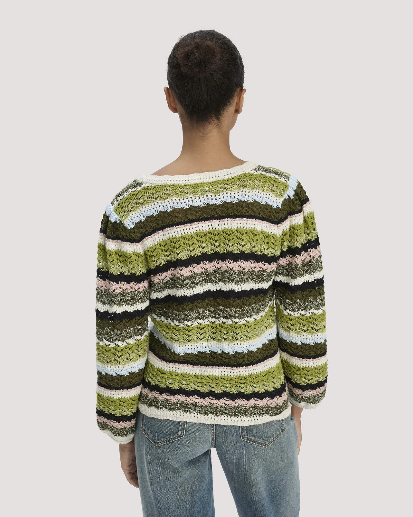 hessnatur Damen Strick Pullover Regular aus Baumwolle - grün - Größe XS – Ansicht 3
