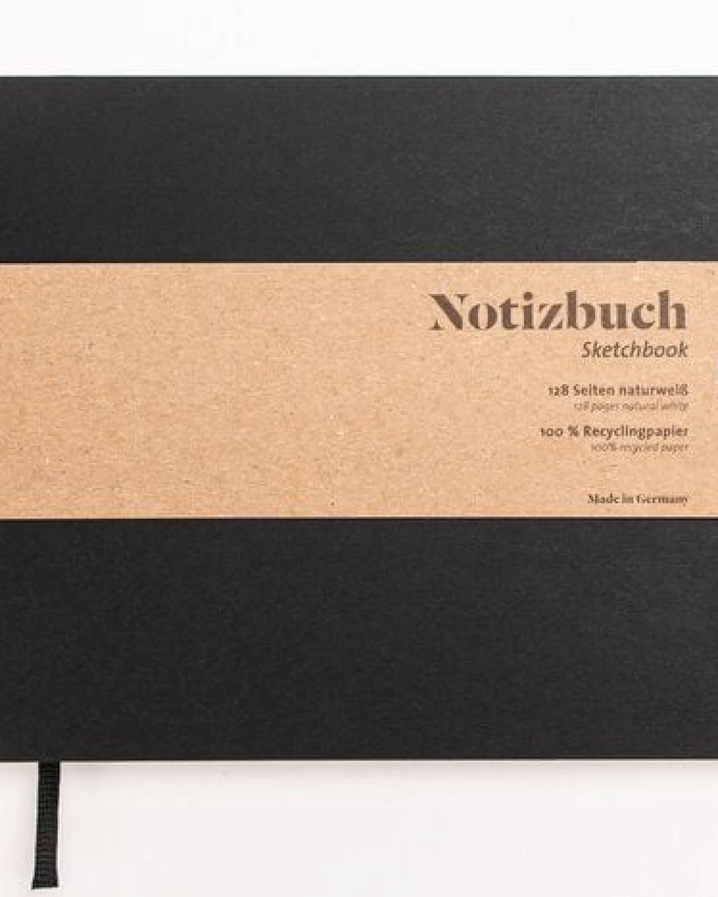 Skizzenbuch A5 schwarz querformat - perforiert - 100% Recyclingpapier - BerlinBook by tyyp – Ansicht 2