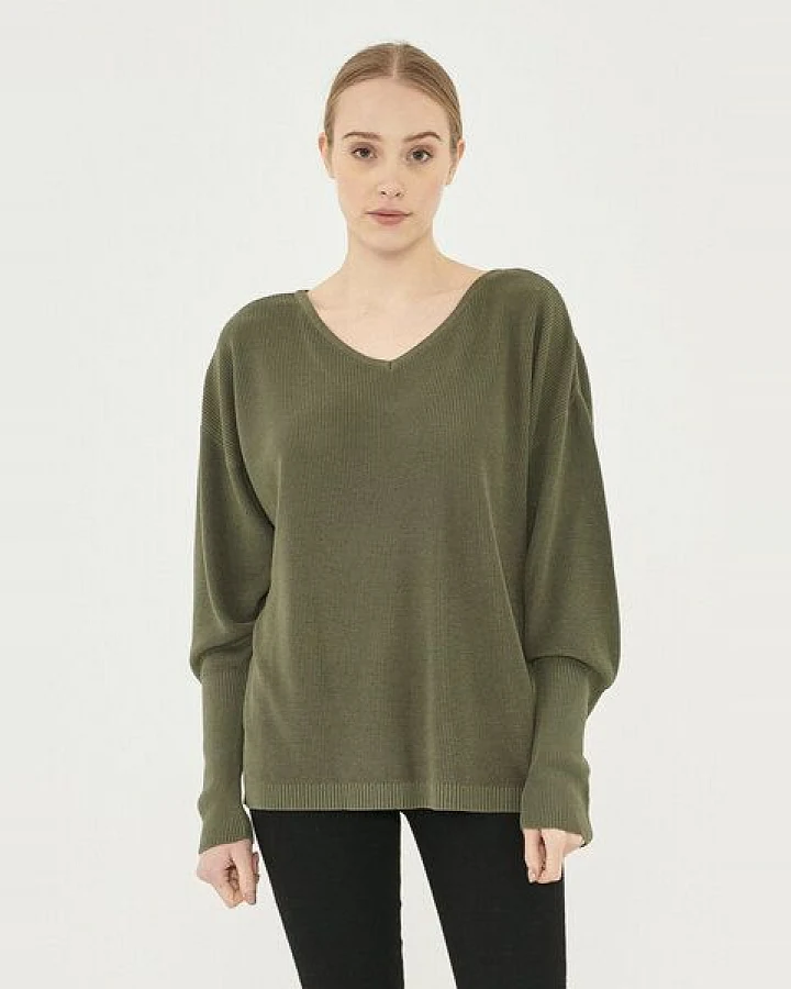 ORGANICATION Pullover aus TENCEL mit Ballonärmeln