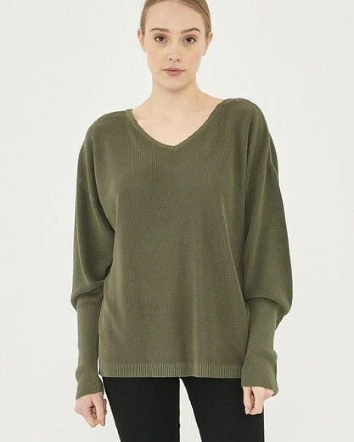 ORGANICATION Pullover aus TENCEL mit Ballonärmeln