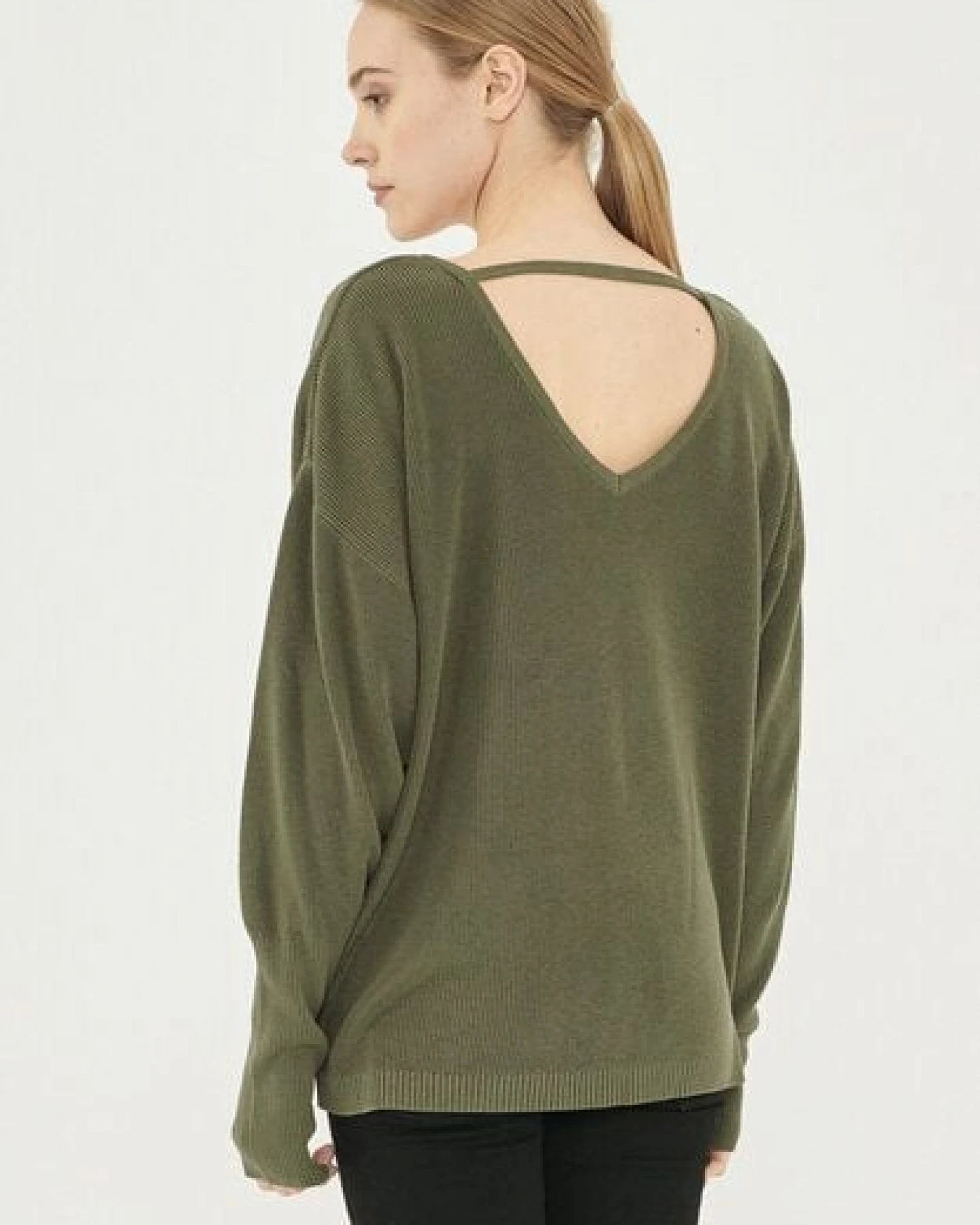 ORGANICATION Pullover aus TENCEL mit Ballonärmeln – Ansicht 4