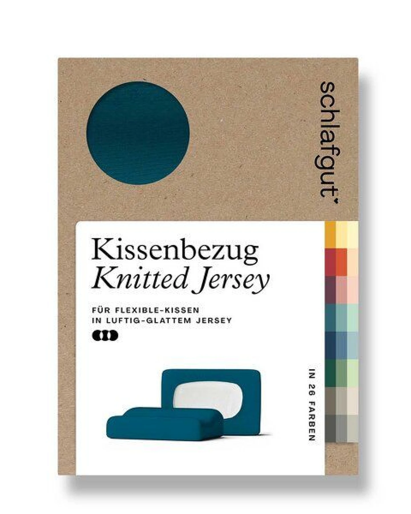 Schlafgut Nacken-/Gesundheitskissenbezug Knitted Jersey flexible - 95% Biobaumwolle, 5% Elasthan - uni – Ansicht 3