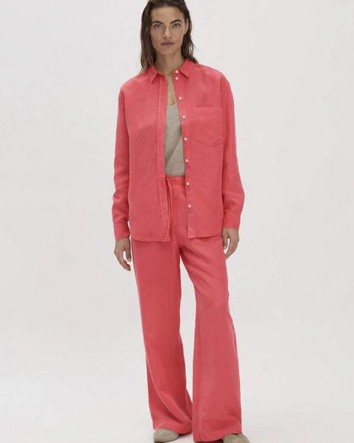 hessnatur Hose Straight Leg Relaxed aus TENCEL Lyocell mit Leinen