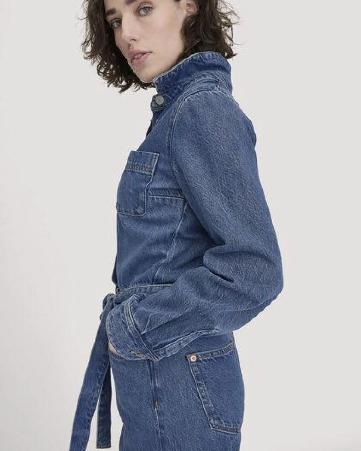 hessnatur Jeans Overall Wide Leg aus Bio-Baumwolle mit TENCEL Lyocell – Ansicht 2
