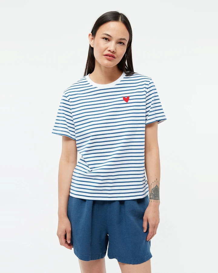 T-Shirt GBJulia Heart Stripe Blau