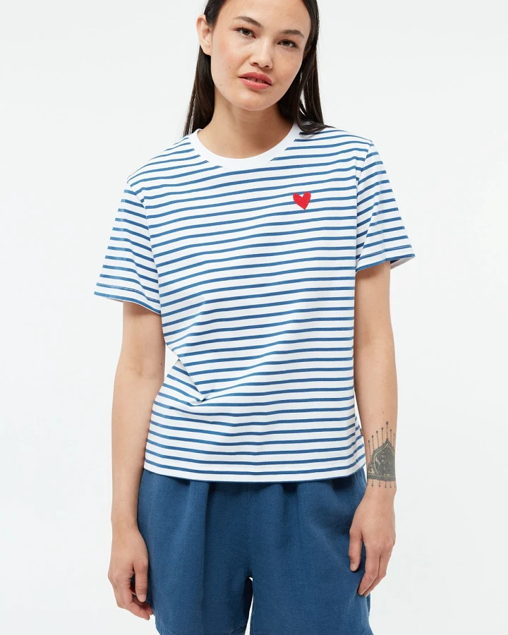 T-Shirt GBJulia Heart Stripe Blau