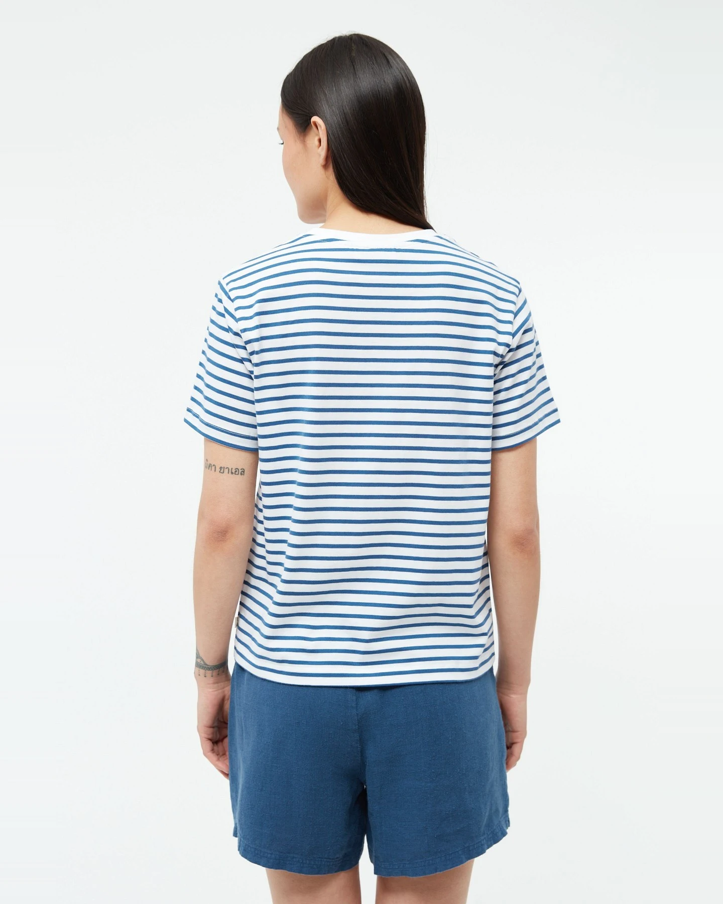 T-Shirt GBJulia Heart Stripe Blau – Ansicht 3