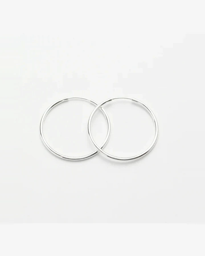 Creole Basic Hoop Silber XL