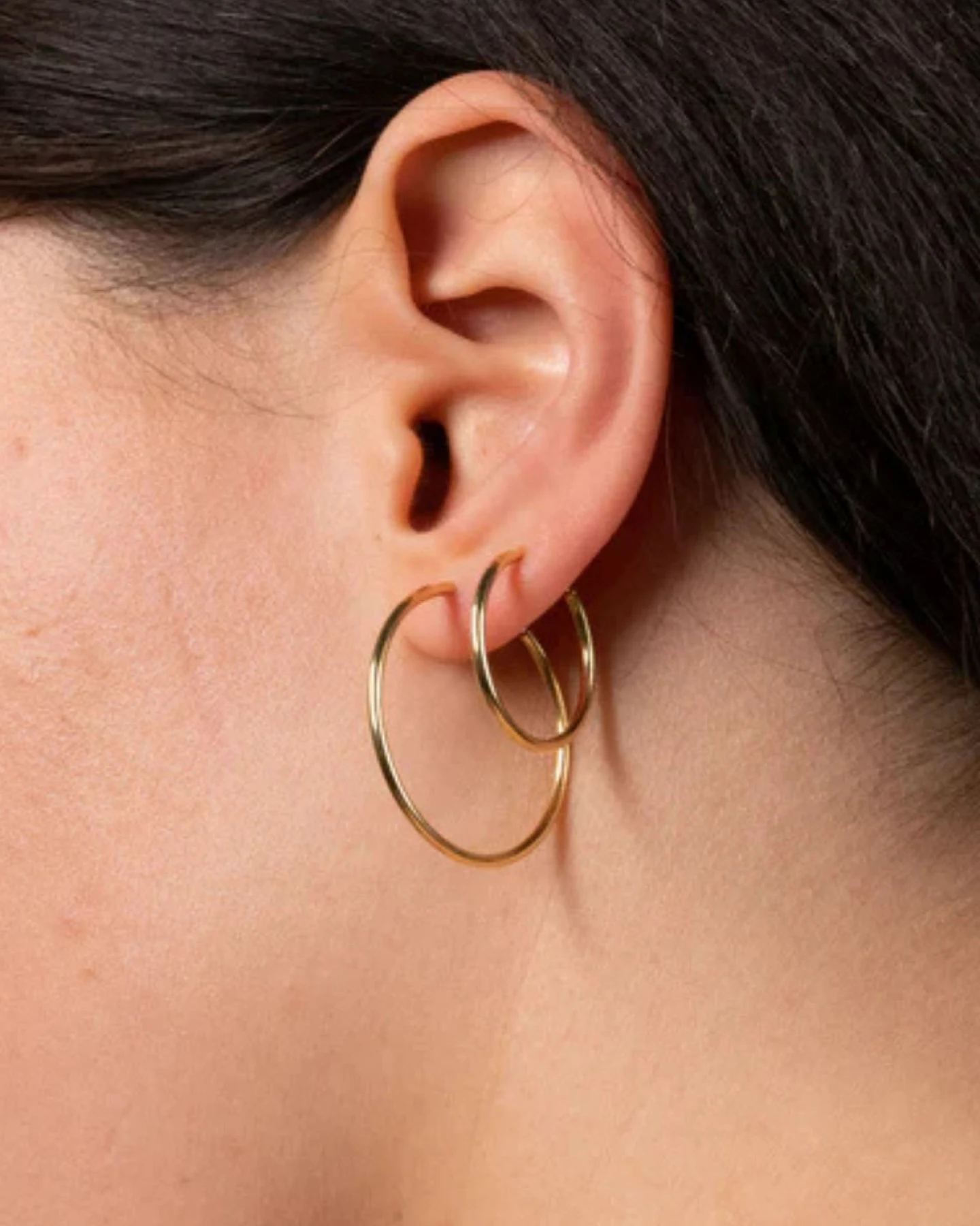 Creole Basic Hoop Silber XL – Ansicht 2