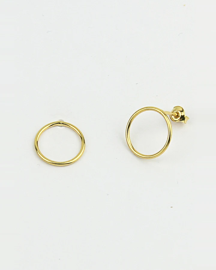 Ohrstecker Plain Circle Gold M