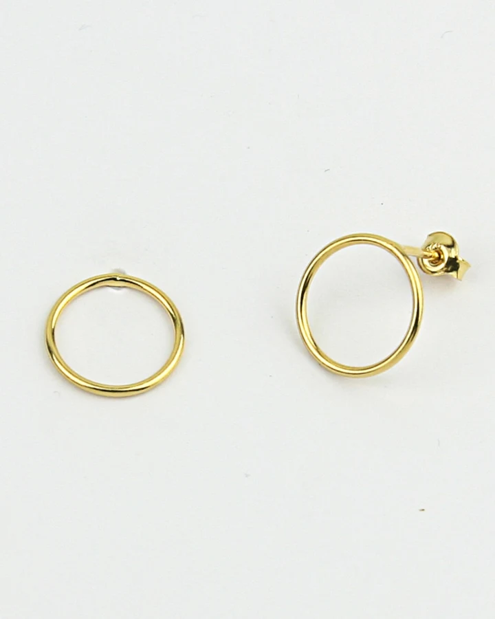 Ohrstecker Plain Circle Gold M