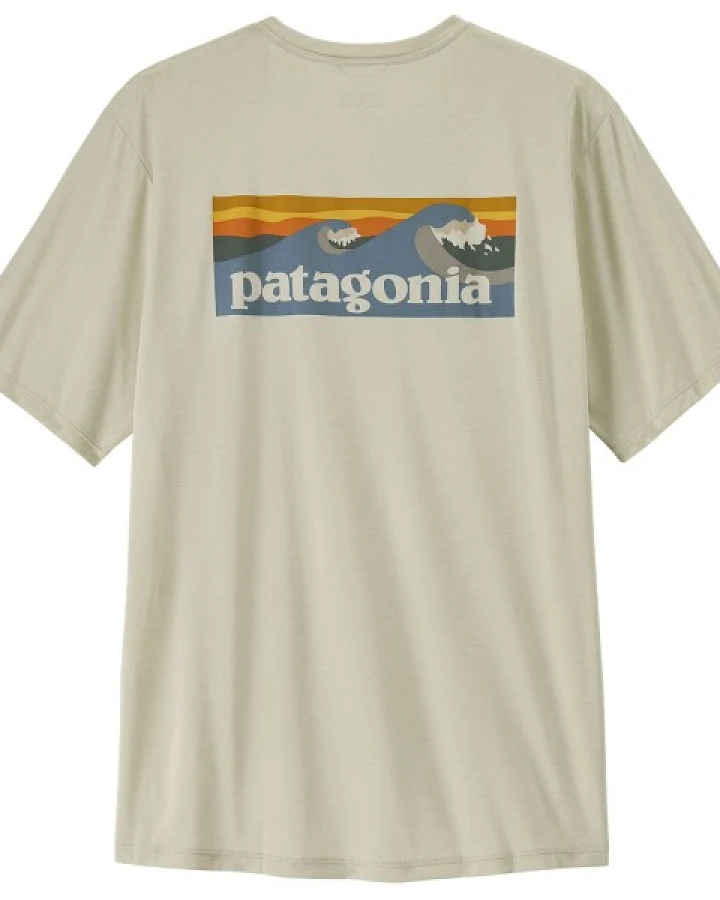 Patagonia - Cap Cool Daily Shirt Boardshort Logo - Funktionsshirt Gr S beige
