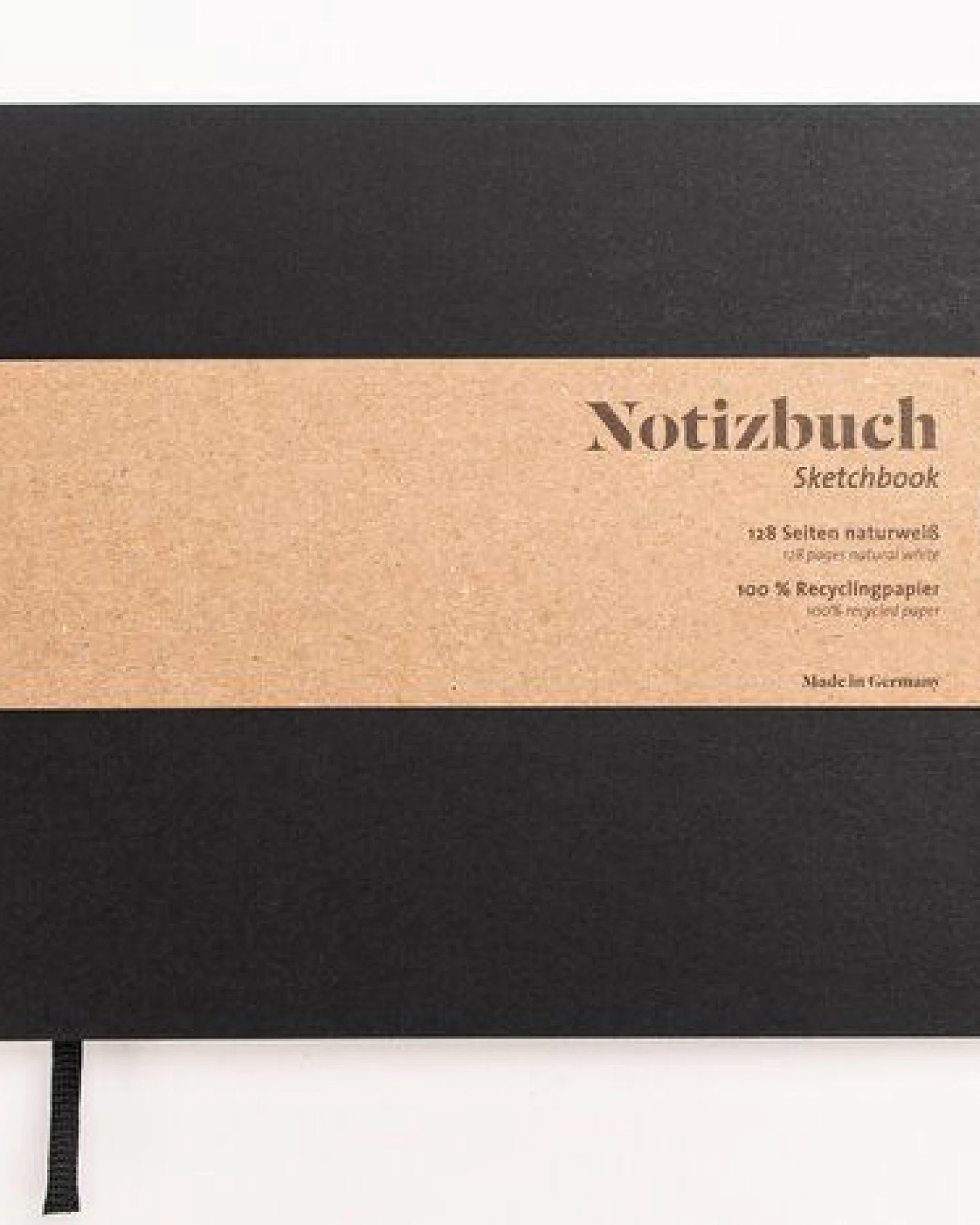 Skizzenbuch A5 schwarz querformat - perforiert - 100% Recyclingpapier - BerlinBook by tyyp – Ansicht 2