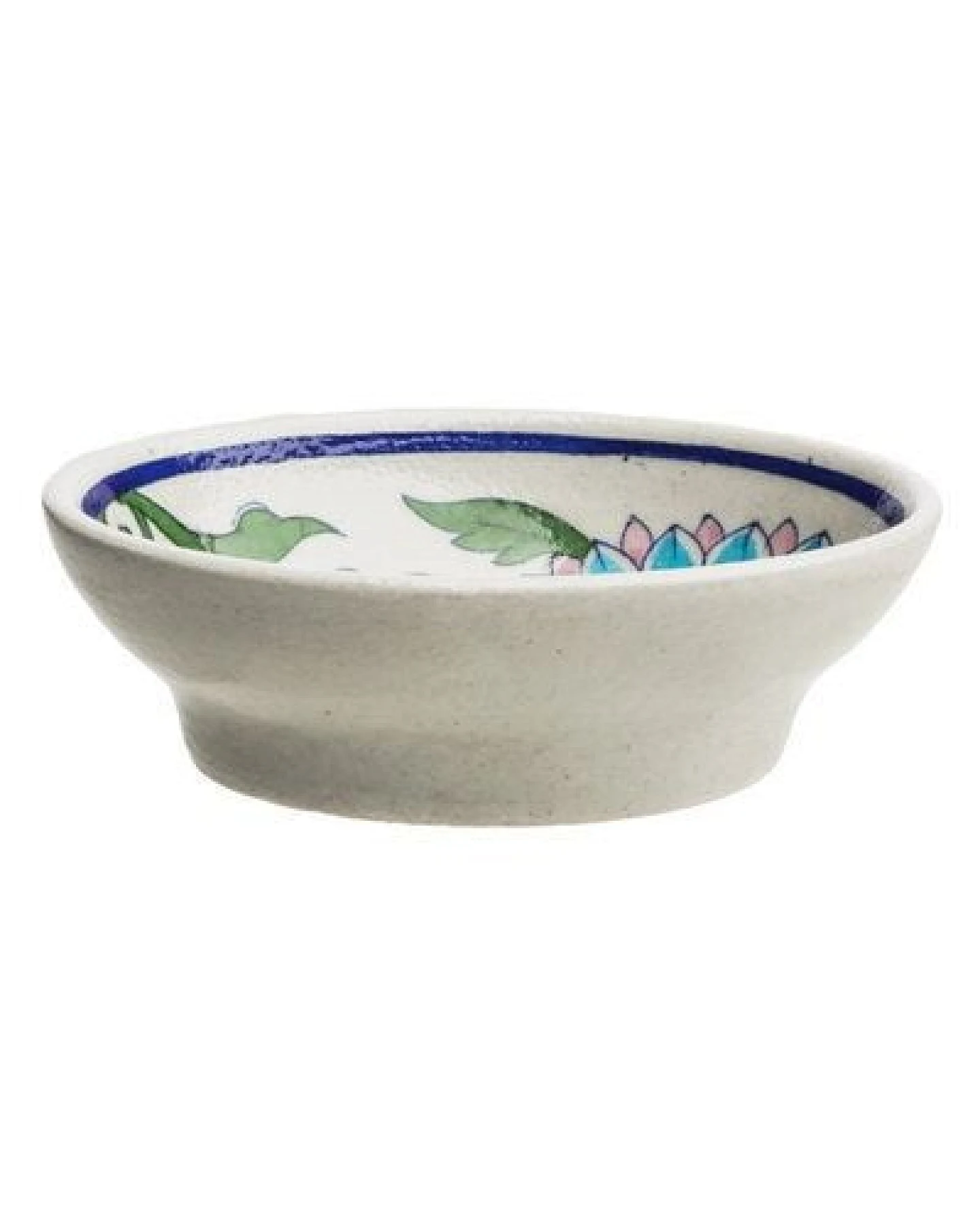 TRANQUILLO Blue Pottery Seifenschale von Hand geformt und bemalt – Ansicht 4