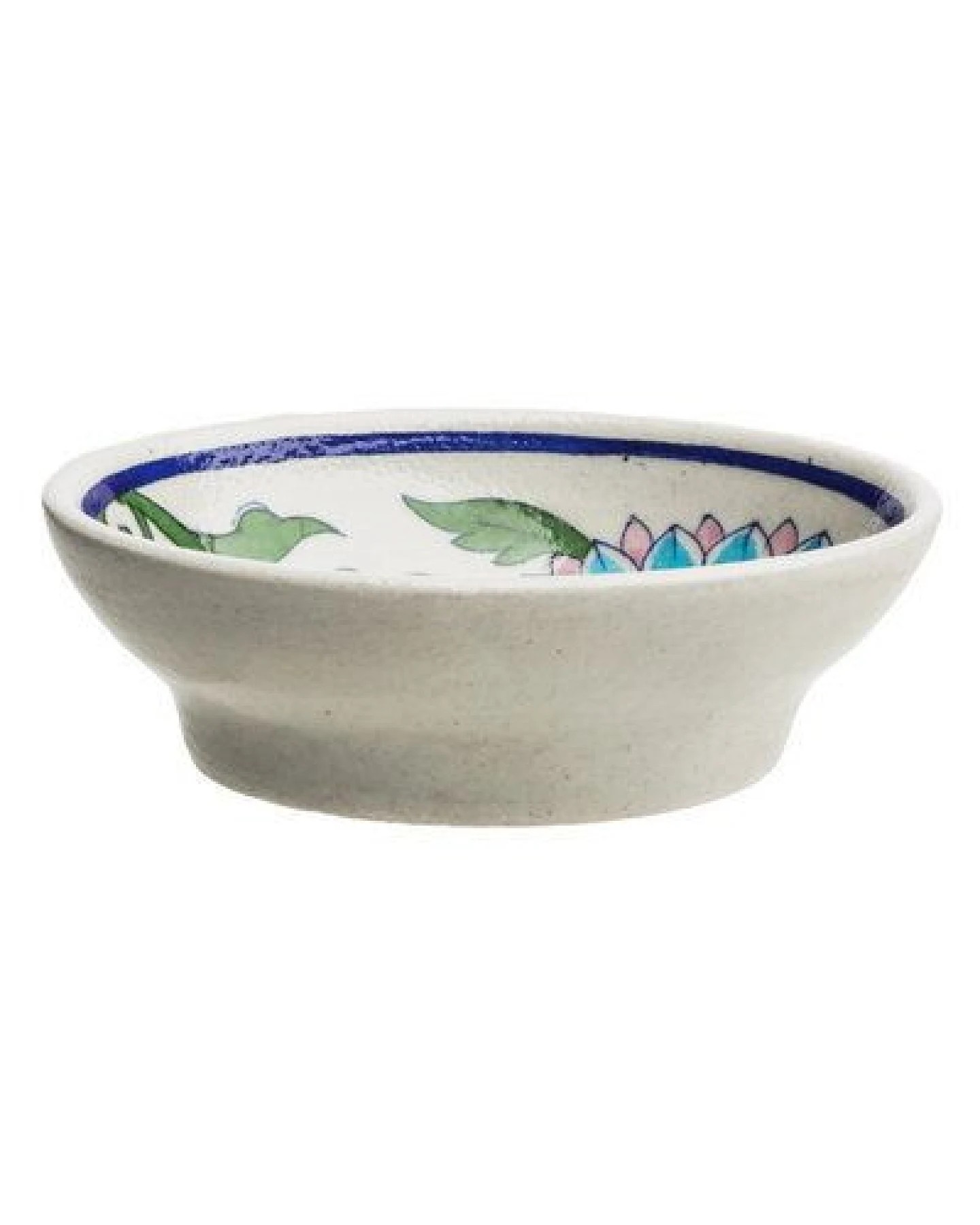 TRANQUILLO Blue Pottery Seifenschale von Hand geformt und bemalt – Ansicht 3