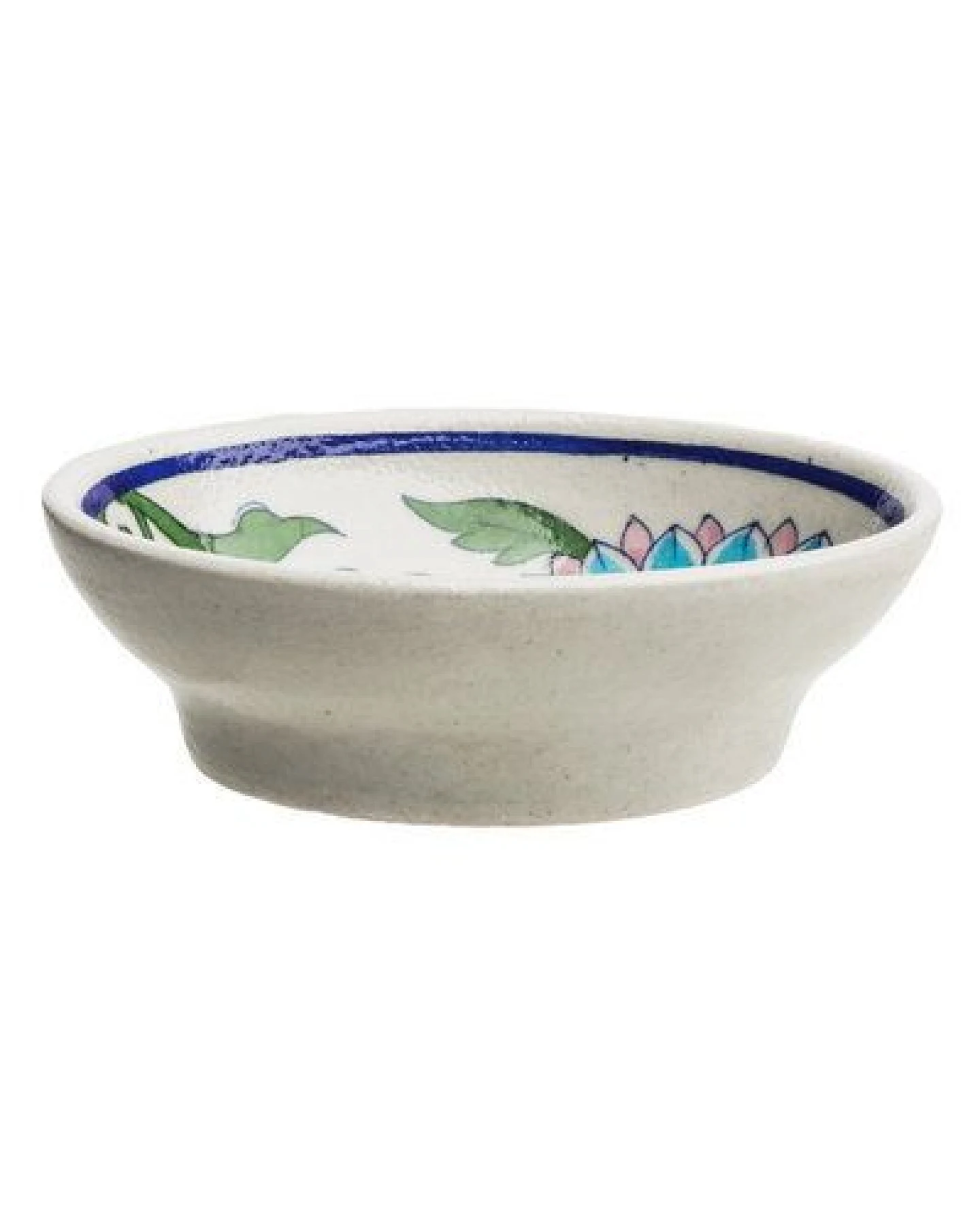 TRANQUILLO Blue Pottery Seifenschale von Hand geformt und bemalt – Ansicht 2