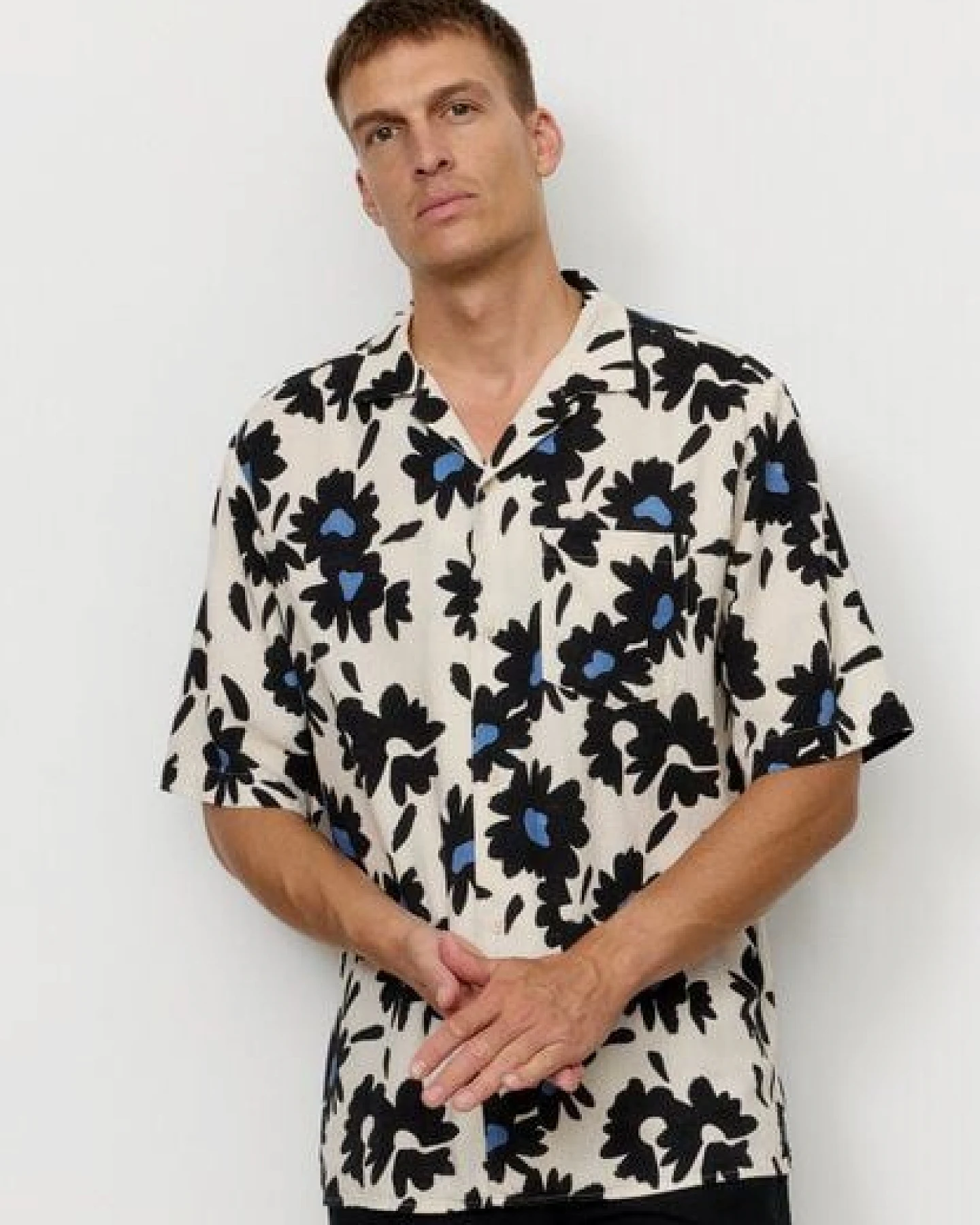 Herren Hemd aus Leinen und LENZING ECOVERO Viskose Mix - CACTUS BLOOM - recolution – Ansicht 4