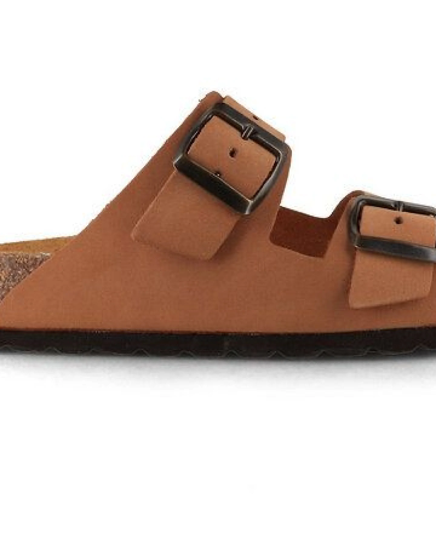 Tuffeln Leder-Pantoletten Föhr mit weichem Kork-Fußbett Zweischnaller-Sandalen – Ansicht 3