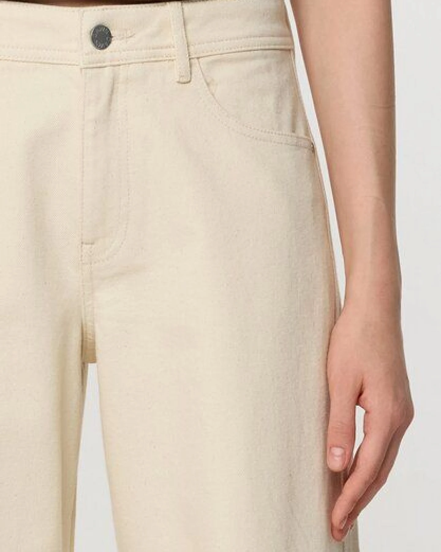 DAWN - Damen Jeans ASH Barrel Leg Cutline Minimal Stretch DAWN Bio-Baumwolle – Ansicht 4