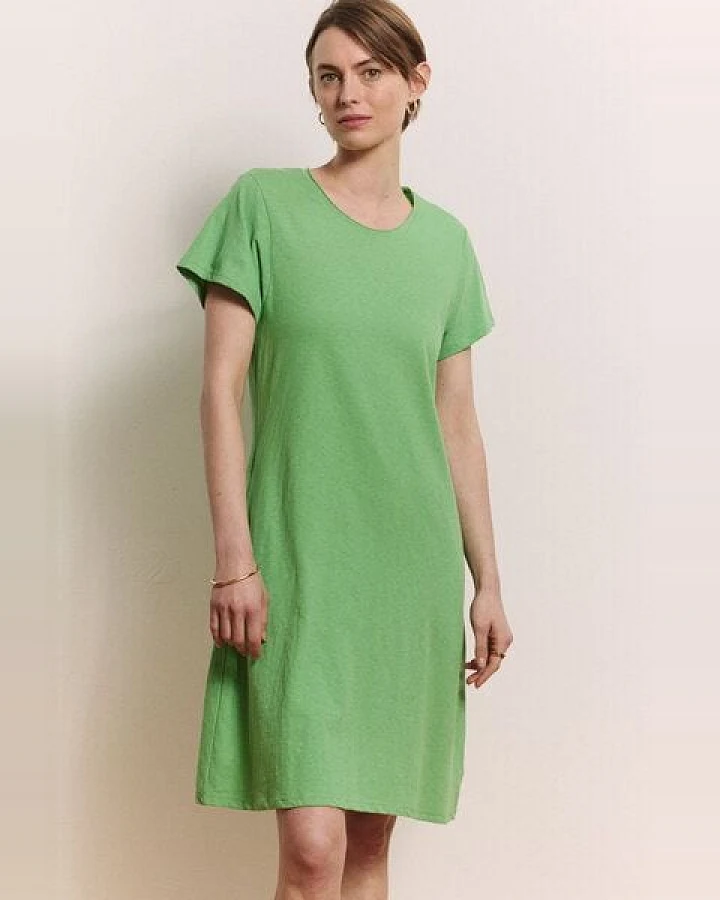 TRANQUILLO Jerseykleid Inoaa aus Biobaumwolle und Leinen ([1040001)