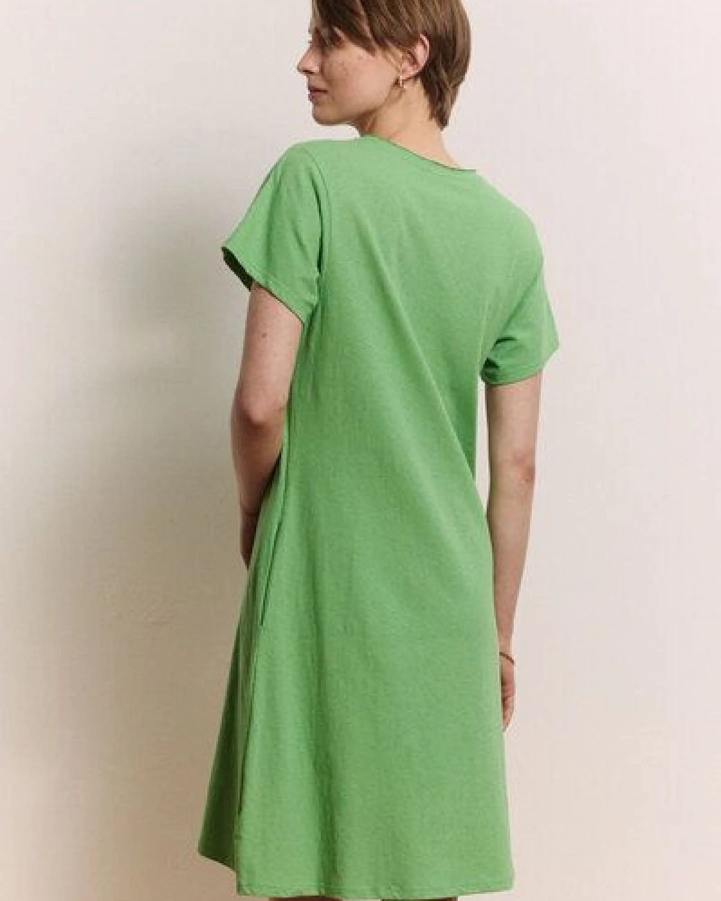 TRANQUILLO Jerseykleid Inoaa aus Biobaumwolle und Leinen ([1040001) – Ansicht 2