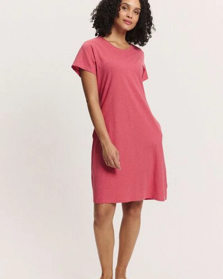 TRANQUILLO Jerseykleid Inoaa aus Biobaumwolle und Leinen ([1040001)