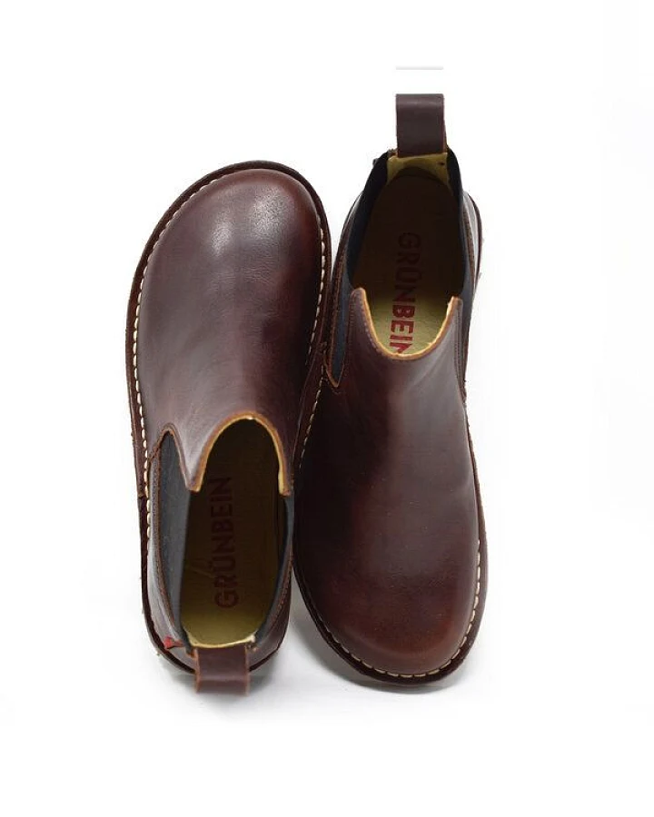 Grünbein Shoes Chelsea Boots Susanne Naturform rotbraun