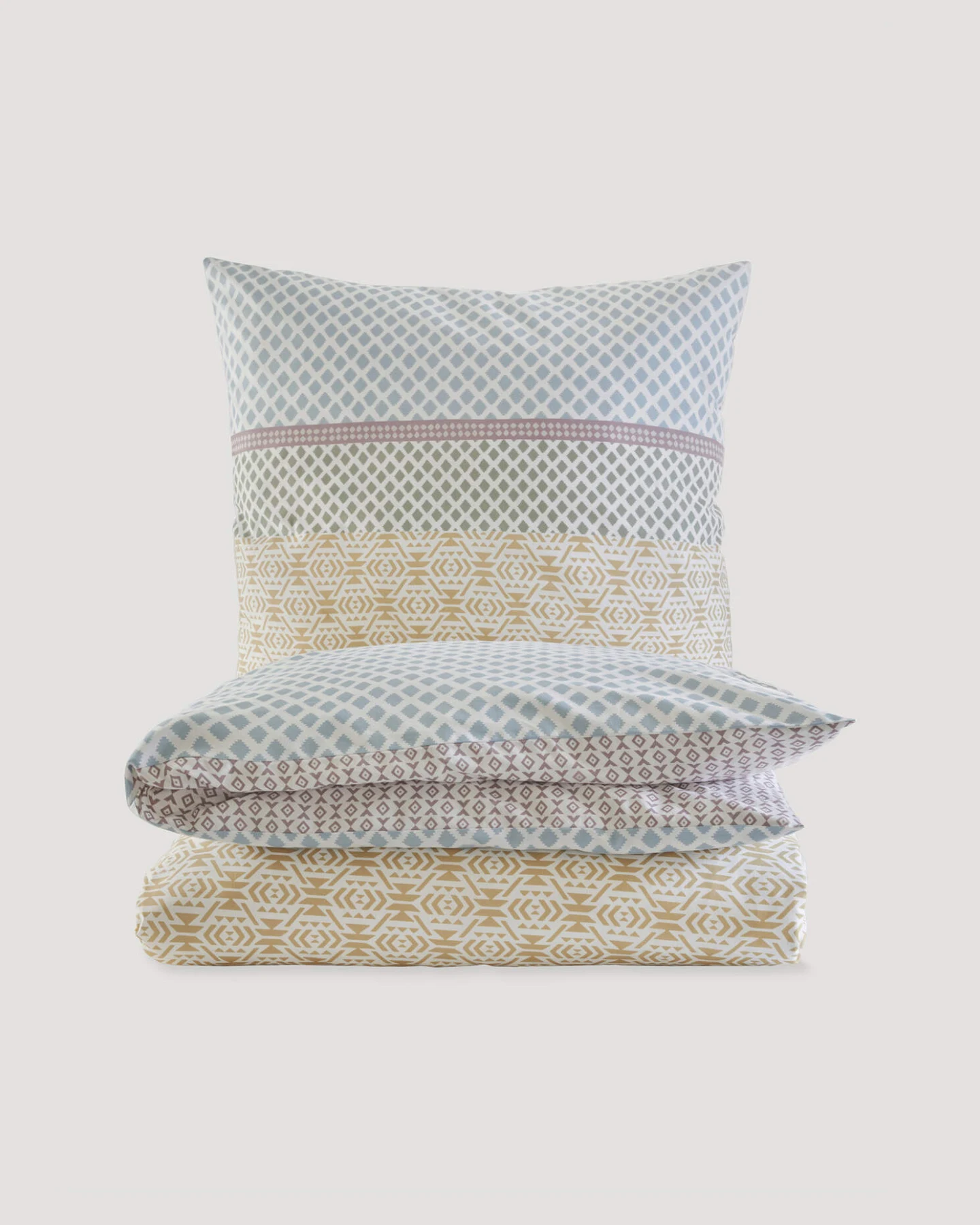hessnatur Renforcé Wende-Bettwäsche-Set PARAISO aus Bio-Baumwolle - blau - Größe 155x220 / 40x80 cm – Ansicht 3