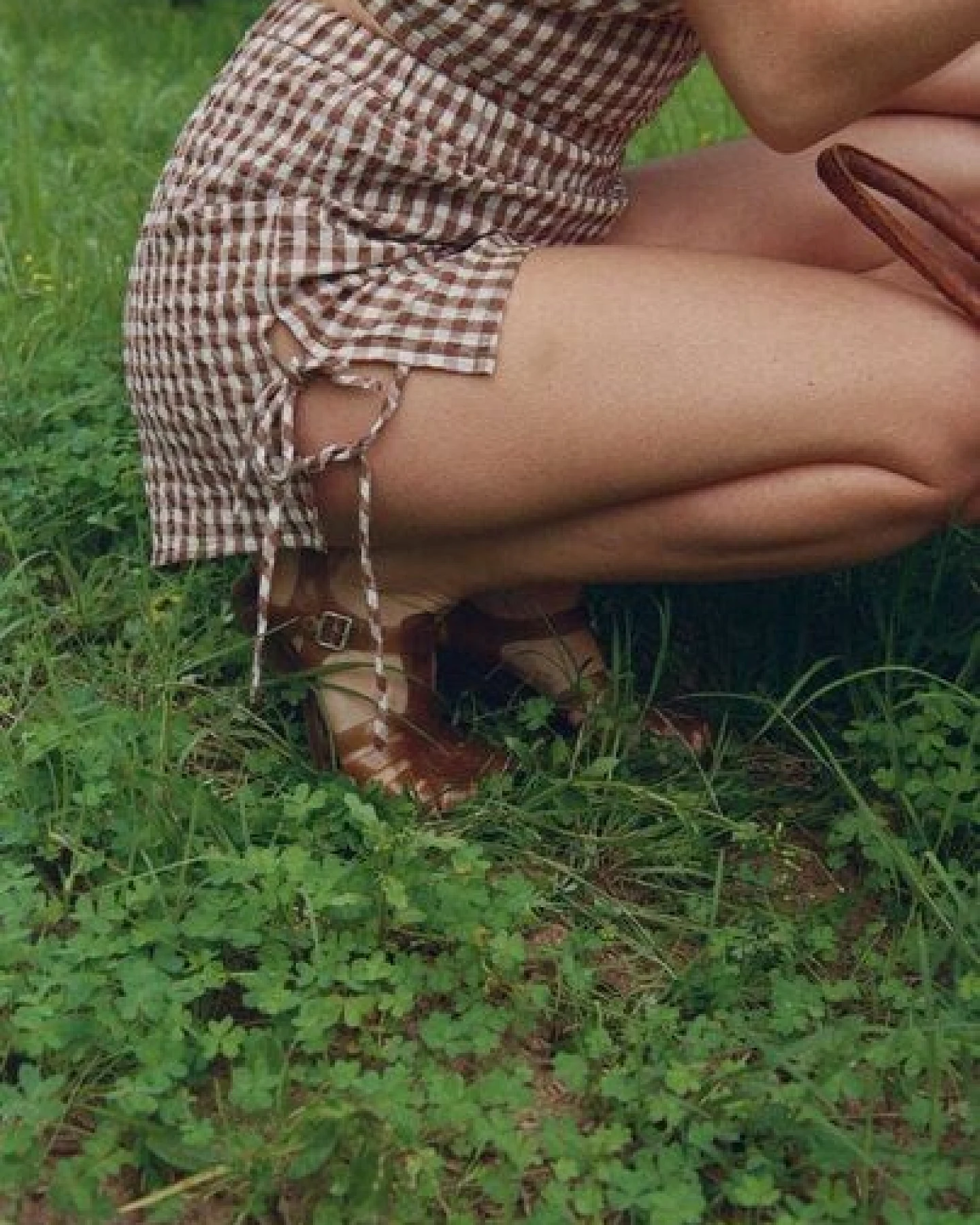 Nénés Shorts Edda – Braun kariert – Ansicht 4