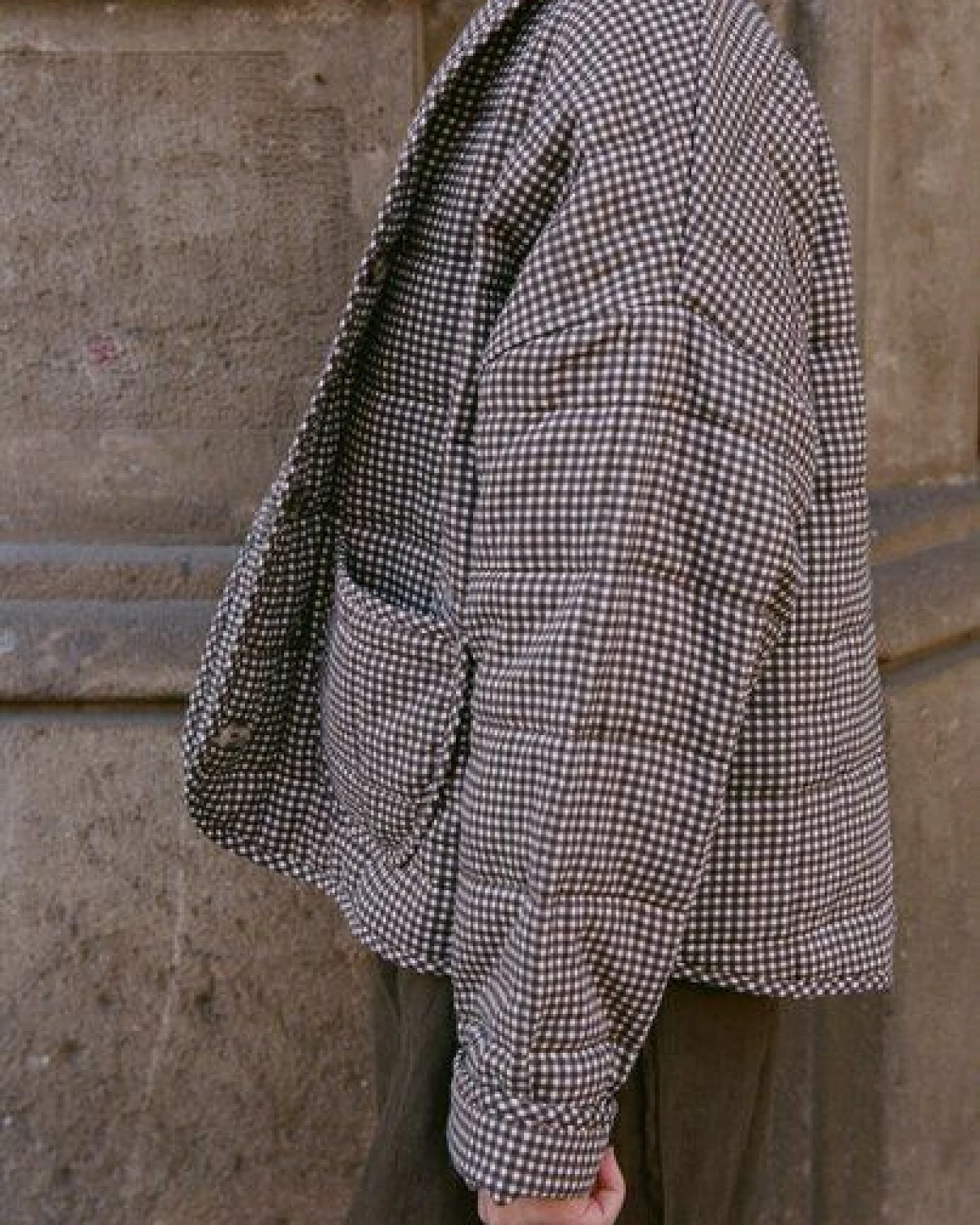 Nénés Jacke Maia – Braun kariert – Ansicht 2