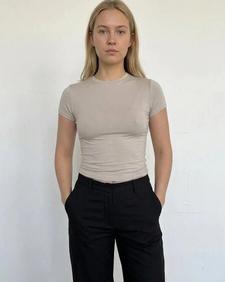 Yahmo Iris Soft Tee Stone
