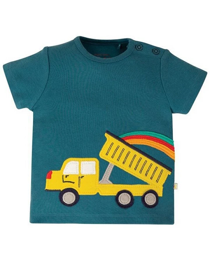 Frugi T-Shirt Truck in blau